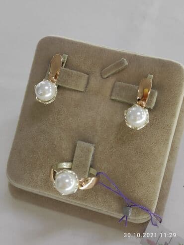 свадебные наборы ручной: Серебро пробы 925 с напылением золото Размеры имеются Есть доставка по — 3