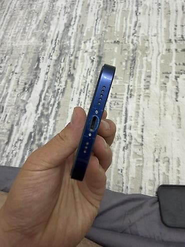 apple phone: IPhone 12, Б/у, 128 ГБ, Синий, Коробка, 75 % — 5