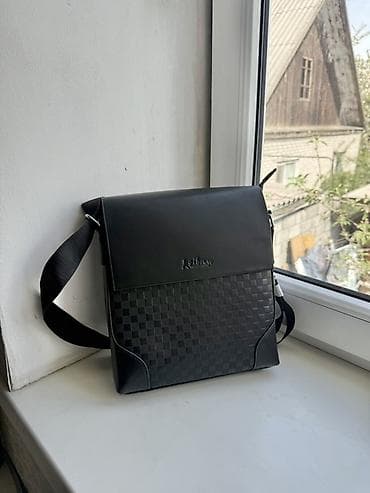 Классическая сумка, Материал: Искусственная кожа, Застежка на молнии, Мужские, Новый