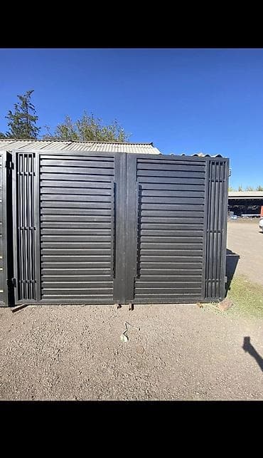 Ачылма дарбазалар: Стальные уличные ворота и калитки - Материал: сталь. - Тип — 9