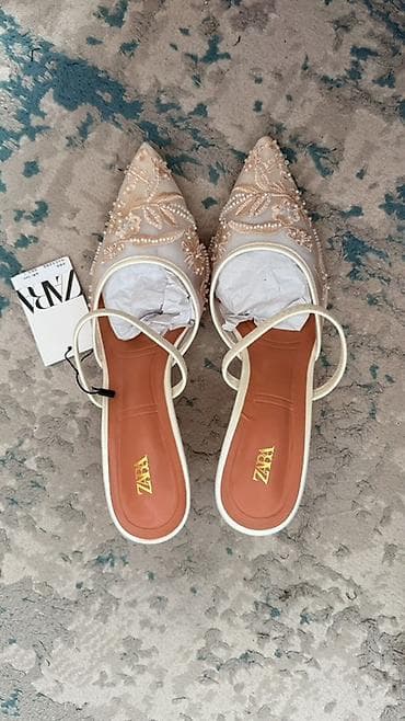 Личные вещи: Туфли, 37, Zara, Новый, цвет - Бежевый, Самовывоз, Платная доставка — 1