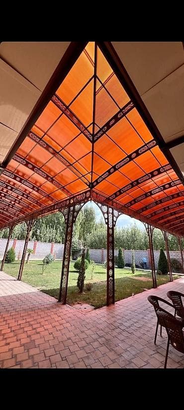 урны мусорные металлические: Навес, Арочный, Металл, Поликарбонат, Установка — 5