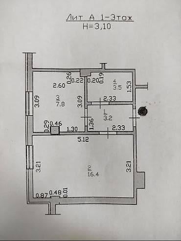 комнаты на ночь: 1 комната, 32 м², Индивидуалка, 1 этаж, Косметический ремонт — 9