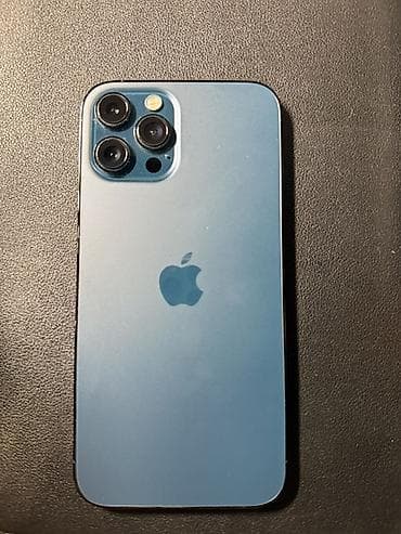 IPhone 12 Pro Max, Б/у, 256 ГБ, Pacific Blue, Чехол, 77 %
