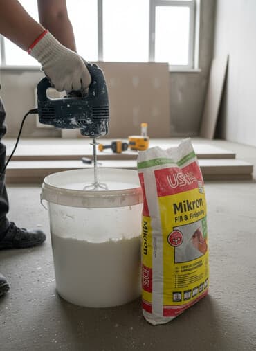 5 микр: Шпаклевка USTA, Гипсовая, Сухая — 1