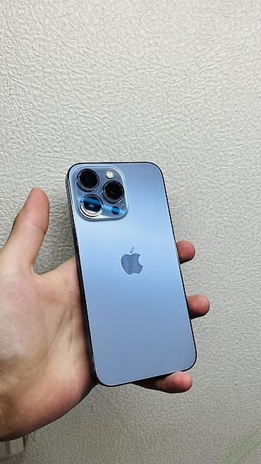 aple iphone 5: IPhone 13 Pro, Б/у, 128 ГБ, Sierra Blue, Чехол, 79 % — 1