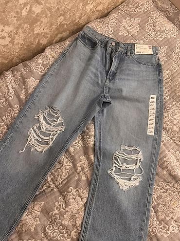 Джинсы: Джинсы, Прямые, Uniqlo, Высокая талия, Вареные — 2