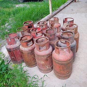 Үй жана бакча үчүн баардык: Газовые баллоны пропан-бутан, металлические, классические красные. - — 1