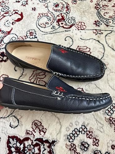 туфли летние: Мужские туфли, 38, Б/у, цвет - Синий, Самовывоз — 2