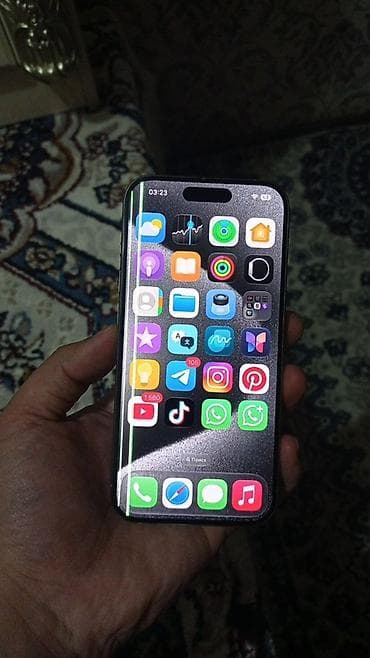 ultra 7: IPhone 15 Pro, Б/у, 128 ГБ, Blue Titanium, Защитное стекло, Чехол, 88 % — 2