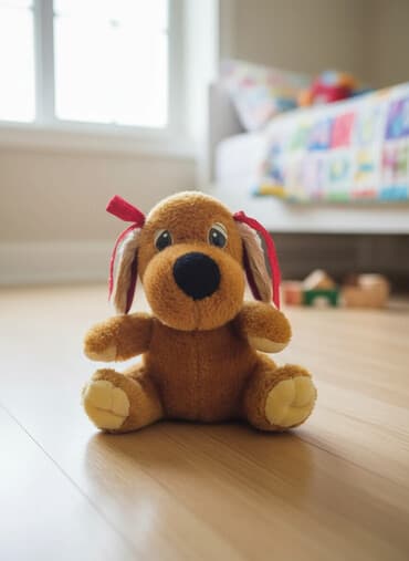 Мягкие игрушки, набор из 4 персонажей: 1) Щенок-брелок/мини-игрушка -