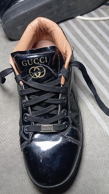 одежды спец: Кроссовки Gucci лакированные, размер 38 Стильные и заметные кроссовки — 2