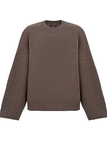Джемпер oversize, коричневый шоколадный оттенок. - Фасон: свободный