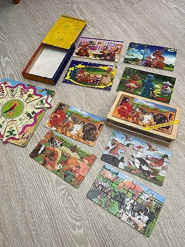 Продаю 🧩 пазлы и часики развивающие всего at lalafo.kg Продаю 🧩 пазлы и часики развивающие всего