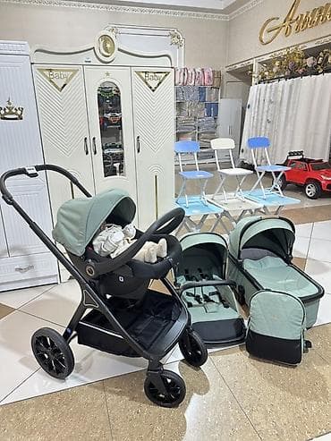 Детская коляска-модульная система 3 в 1, цвет мятный Комплектация: -