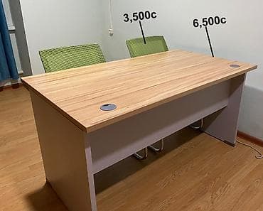 Комплект офисной мебели, Стул, ДСП, цвет - Зеленый