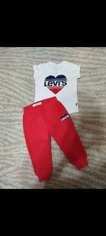 levis: Комплект, цвет - Красный, Б/у — 1