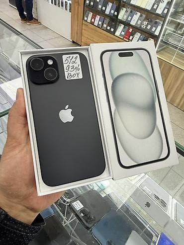 айфон 15 в рассрочку: IPhone 15, Б/у, 512 ГБ, Черный, Коробка, 93 % — 1