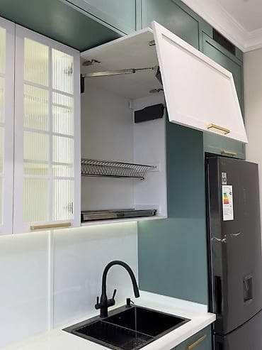 шкаф для кухни: Кухонный гарнитур, цвет - Зеленый — 3