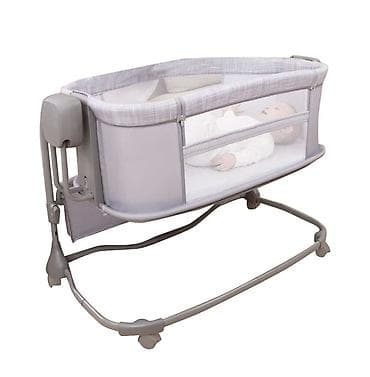 мобиль для кровати: Детская приставная кроватка, С колесиками, цвет - Серый — 1