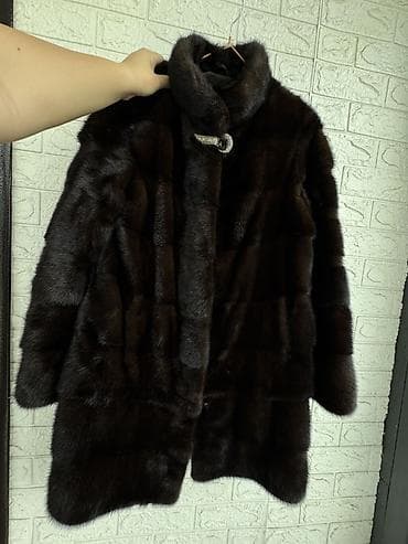 Шуба из норки, НАТУРАЛЬНЫЙ густой мех глубокого шоколадного оттенка