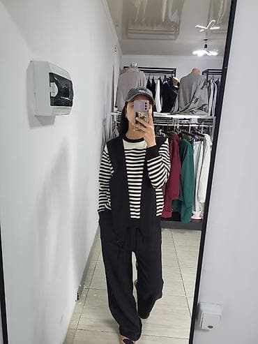 труба джинсы: Брючный костюм, Прямые, Рубашка, Осень-весна — 7