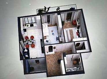 3 комнаты, 73 м², Улан мкр 14 этаж, ПСО (под самоотделку)
