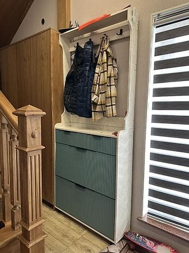 скамейка для прихожей: Гарнитур для прихожей, Обувница, цвет - Зеленый — 3