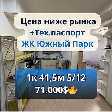 nova grant: 1 комната, 41 м², Элитка, 5 этаж, Евроремонт — 1