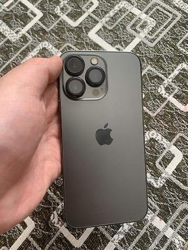 iphone 13 lalafo: IPhone 13 Pro, Б/у, 256 ГБ, Black Titanium, Кабель, 82 % — 1