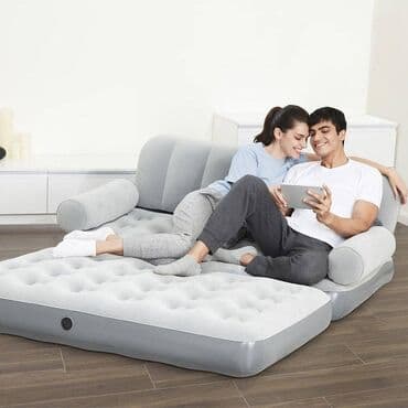 надувные диваныматрасы для сна: Надувной диван, Новый, Платная доставка, Самовывоз, Бесплатная доставка, цвет - Серый — 9
