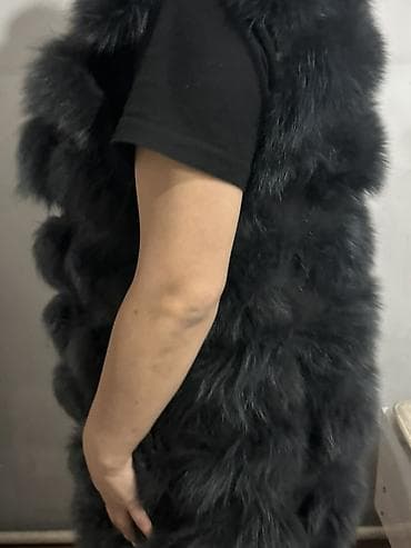 меховые безрукавки: Другие жилеты Стандарт, цвет - Зеленый — 2