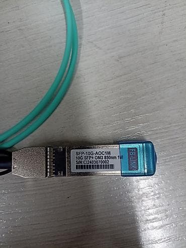 Заводской оптический кабель 1м, с модулями, 10gb. SFP+ 10gb OM3 850nm