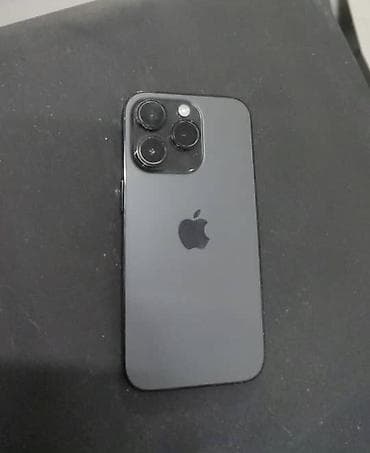 IPhone 14 Pro, Б/у, 128 ГБ, Черный, Зарядное устройство, Чехол, 83 % — 2