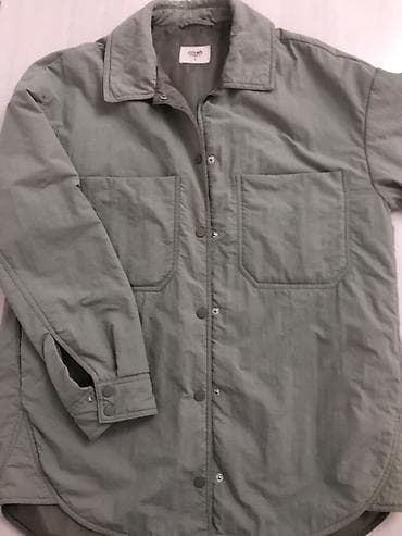 pull bear: Рубашка-куртка Colin’s, размер S. - Цвет: пепельно фисташковый. - — 5