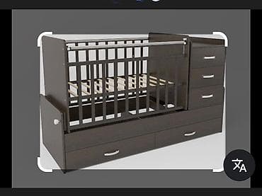 Детская кровать трансформер, Б/у, Другой тип, цвет - Коричневый