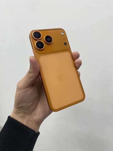 планшет в рассрочку без банка: IPhone 17 Pro, Б/у, 256 ГБ, Оранжевый, Защитное стекло, 79 % — 2