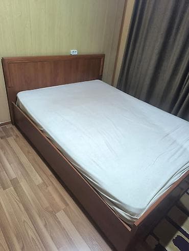 Спальный гарнитур, Б/у, Двуспальная кровать, Россия, ДСП, Платная доставка, цвет - Коричневый