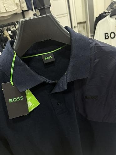 Рубашки: Мужская рубашка, L, 2XL, S, Boss, Новый, цвет - Синий, Самовывоз — 2