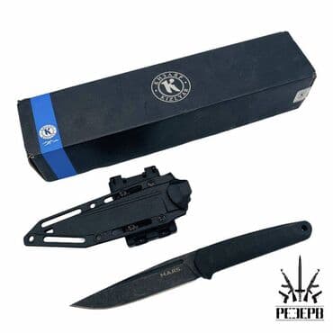 прибор ночного видения для охоты бу: Нож "MARS" разделочный охотничий, сталь AUS-8, клинок черный, рукоять — 9