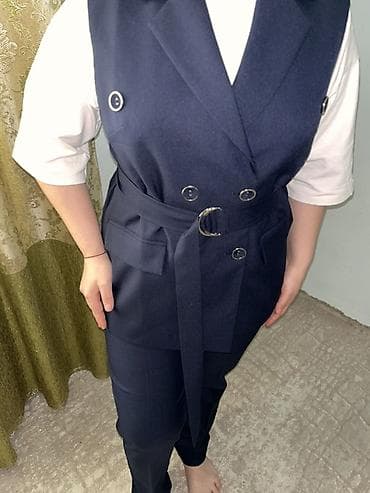 классом выше: Новый Женский комплект в классическом стиле: удлинённый жилет без — 2