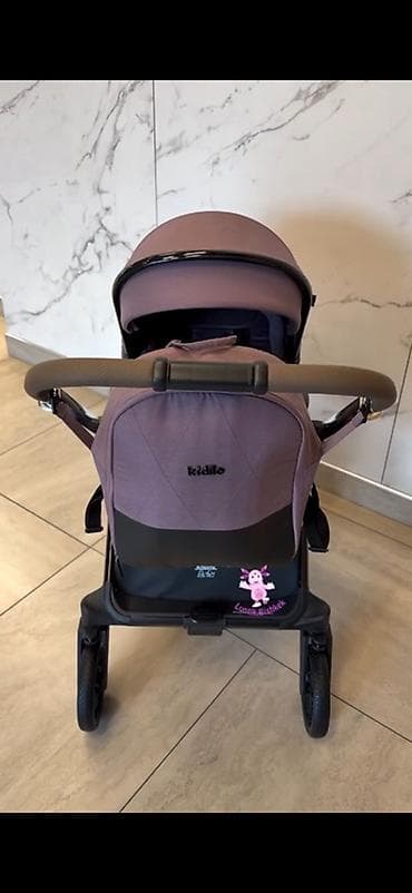 самокат дет: Коляска, Другой бренд, цвет - Фиолетовый, Новый — 2