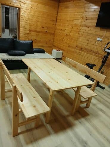 кухонные гарнитуры бушный: Обеденный комплект из массива дерева - Состав: прямоугольный стол и — 13