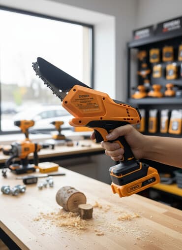 цепь на электропилу: Аккумуляторная мини-цепная пила DINGQI - Тип: электрическая цепная — 1