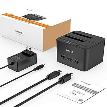 копир: FIDECO USB 3.0 — двойная док-станция для жёстких дисков 2.5" / 3.5" — 2