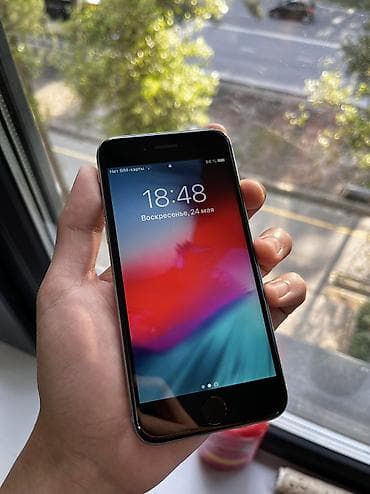 IPhone 6, Б/у, 64 ГБ, Серебристый, Чехол, 92 %