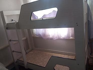 двухъярусные кровати детские б у: Двухъярусная детская кровать, ЛДСП, цвет - Белый — 1