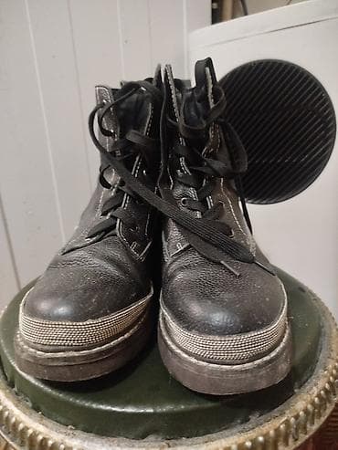 Сабо: Кожаные ботинки/полусапоги, коричневые - Материал: натуральная кожа — 6