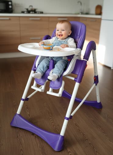 Стульчик для кормления, Другой бренд, Металл, Другой вид, цвет - Фиолетовый, Самовывоз
