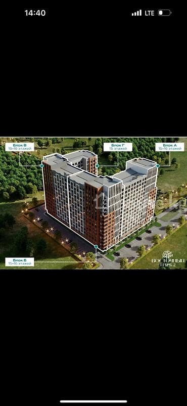 75: 2 комнаты, 77 м², АЮ Гранд Элитка, 15 этаж, ПСО (под самоотделку) — 7